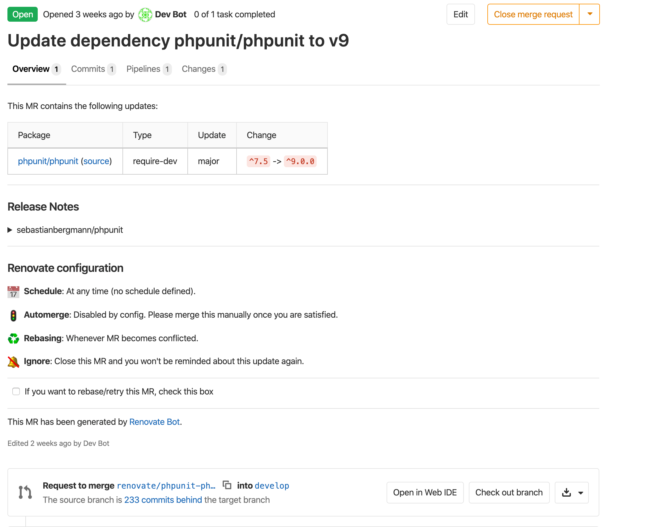 Track your development dependencies using Renovate and Gitlab
